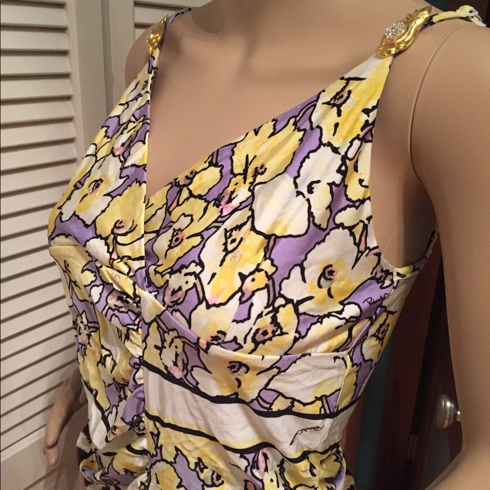 Strappy Floral Roberto Cavalli top, NWT